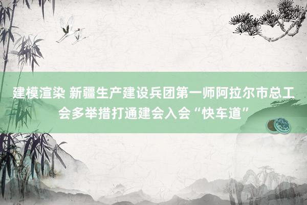 建模渲染 新疆生产建设兵团第一师阿拉尔市总工会多举措打通建会入会“快车道”